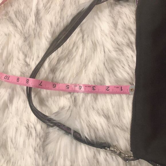 Vintage Apostrophe Y2k Little Black Prom Purse w/ Snake Print Handles - Picture 12 of 13